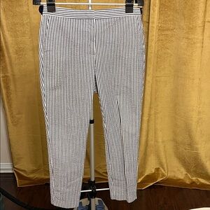 Zara Blue and White Striped Pants